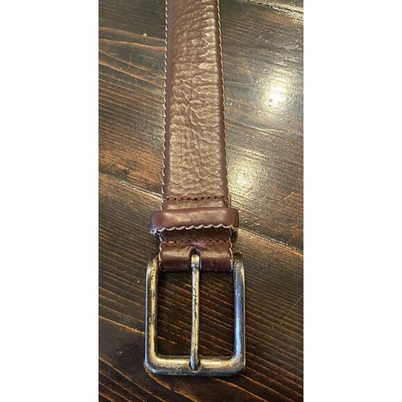 Fullum And Holt Men's Size 32 Brown Leather Belt Rugged Casual In Great Shape! - Picture 2 of 4
